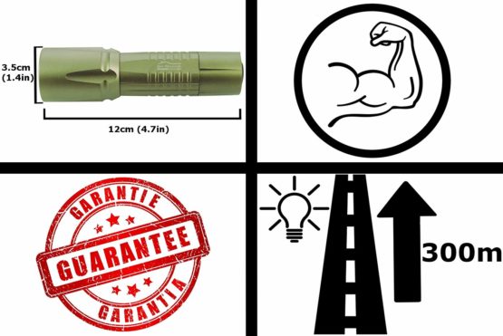 DIY TECH UK - IncrediBeam Mini 12cm Pocket Torch + Free 48 in 1 Wallet Tool - Latest Super-Bright LED - 300m Long Range - 5 Functions - Anti-Slip - Aerospace Grade Aluminium Body - Gun Metal Grey - Image 2