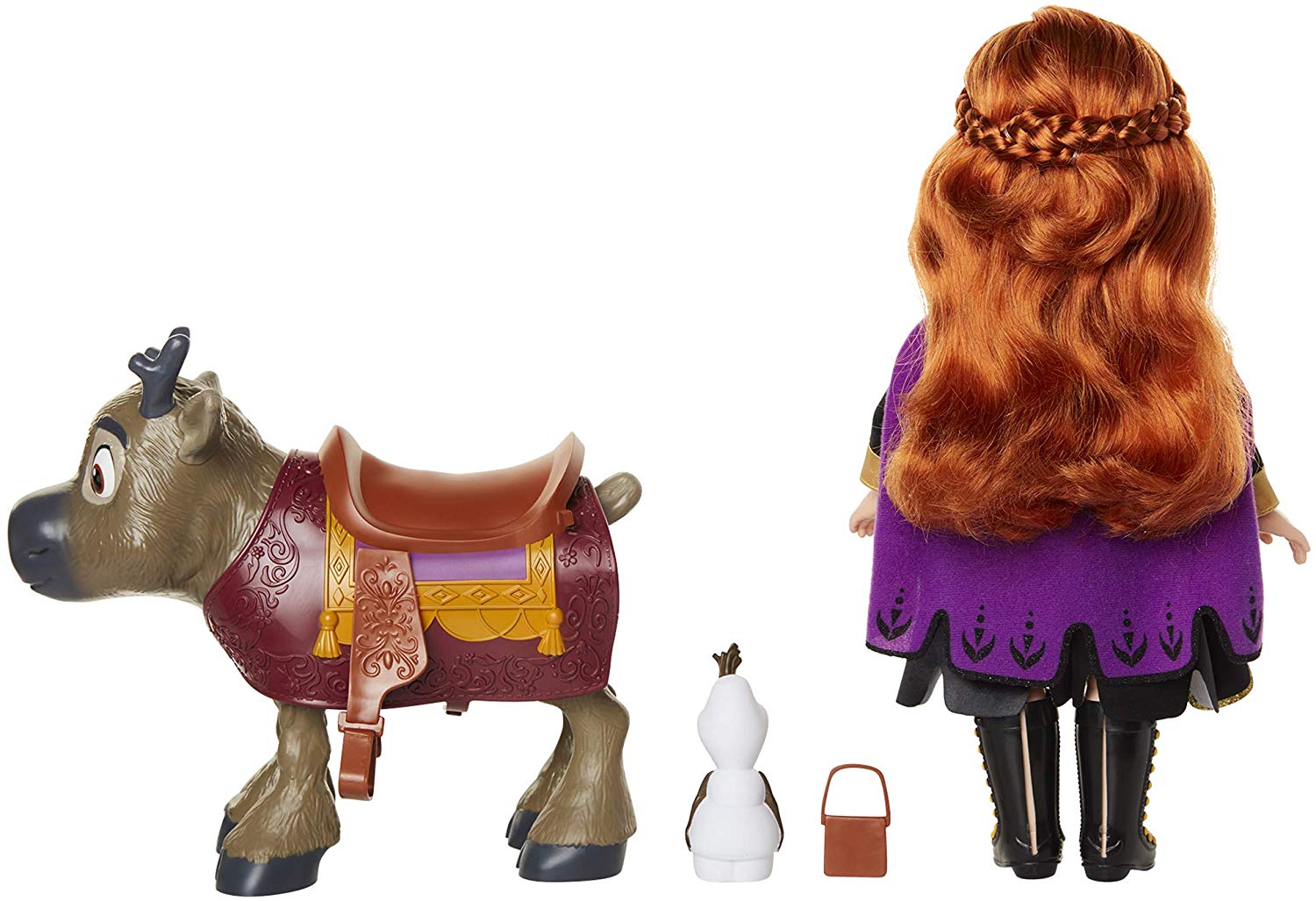 Frozen 2 - Disney Princess Anna Doll with Olaf and Reindeer Sven Figures from II Set, Movie Replicas, One Size (Glop Games 207164) - Image 4
