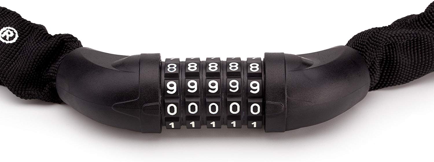 MEETLOCKS Bicycle Cycle Bike Chain Lock, 5 Digit Resettable Combination Code, 3CM*1m(1.18Inch*3.28Fts), Black - Image 4