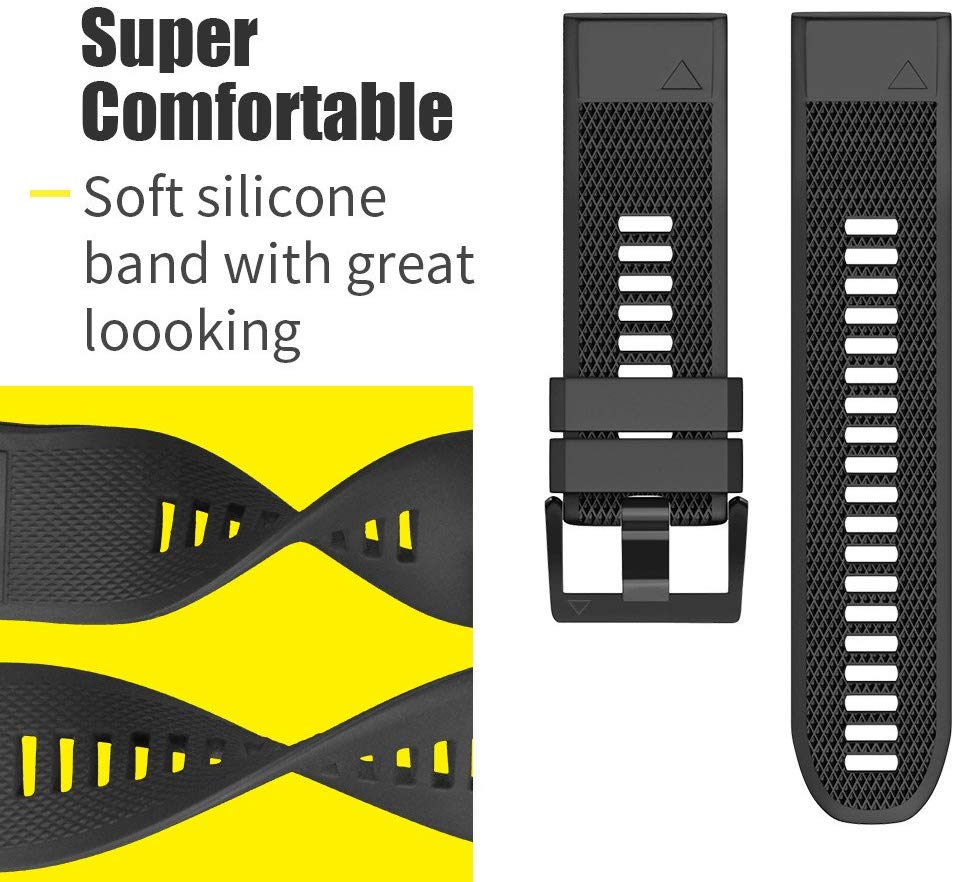 NotoCity for Garmin Fenix 6/6 pro Strap, Quickfit 22mm for Fenix 5/7/5 plus/7 Pro/8 47mm - Image 4
