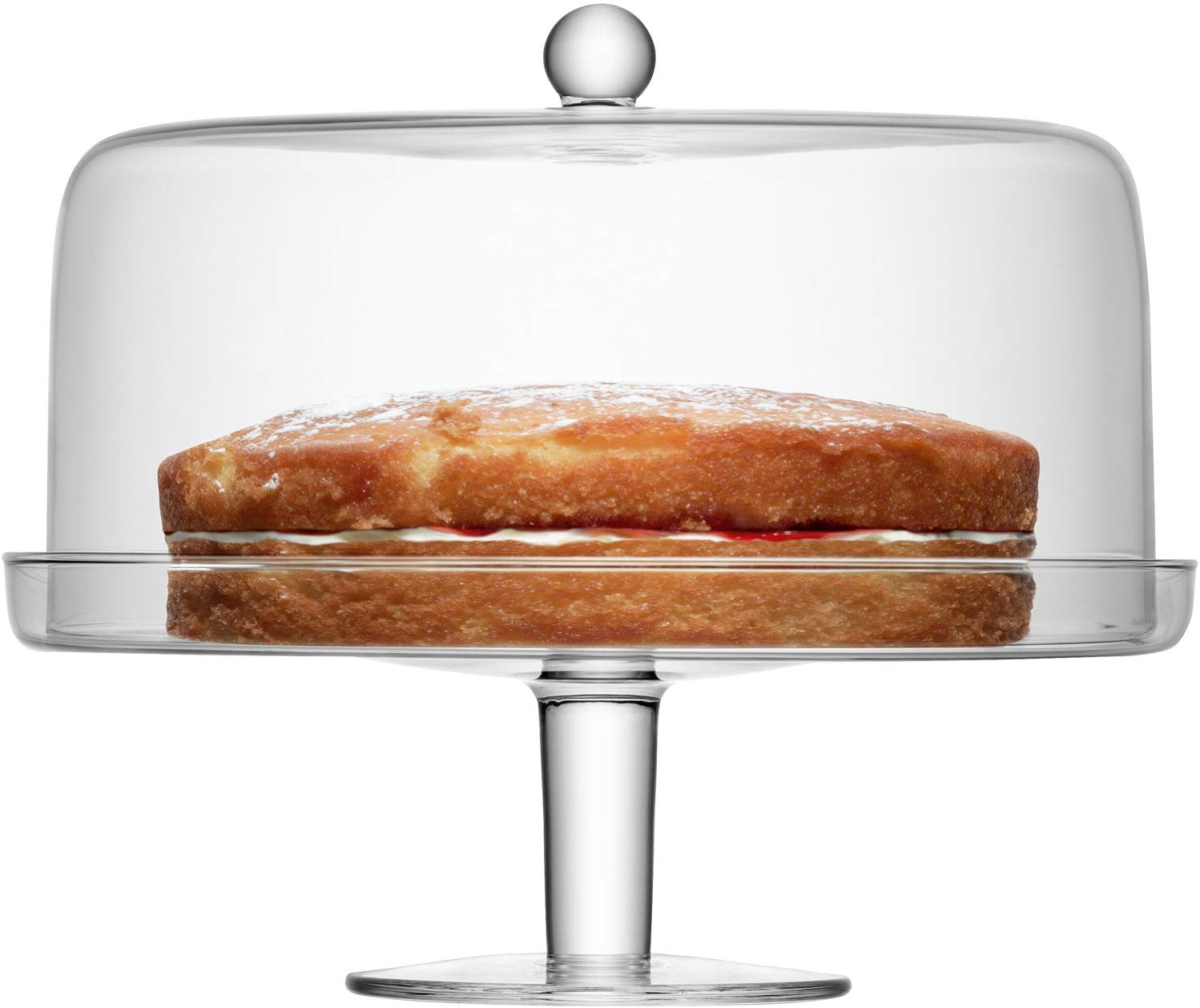 LSA International Klara Cakestand & Cover diameter 33cm/diameter 30cm Clear, 13 cm
