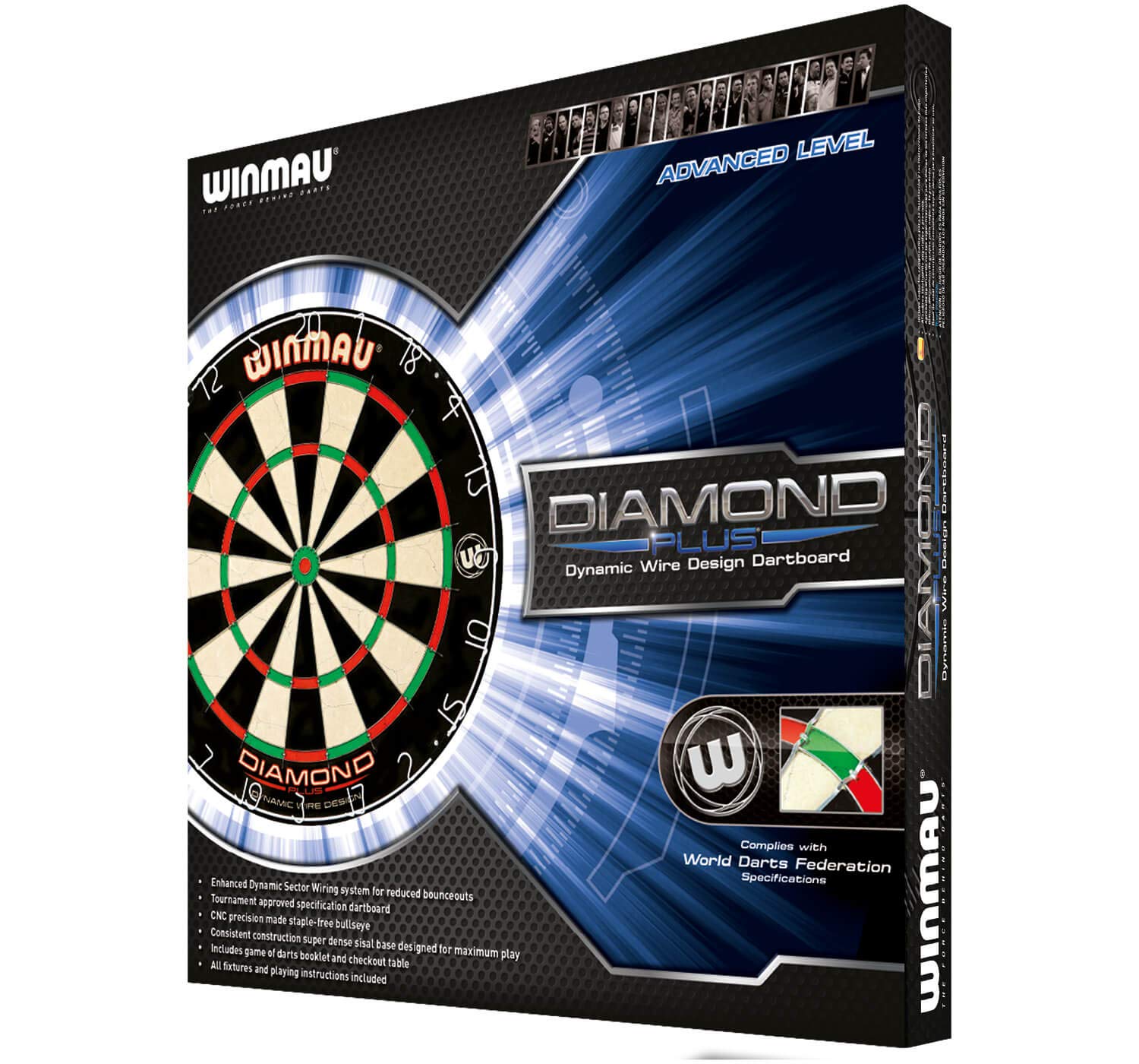 WINMAU Diamond Bristle Dartboard one colour 3011, Multi-coloured - Image 4