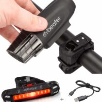Cycleafer® Bike Lights Set USB Rechargeable Powerful Lumens Front and Back Light Bicycle Accessories for Night Riding, Cycling Headlight Tail Rear Reflectors for Kids, Road, Mountain Bike.