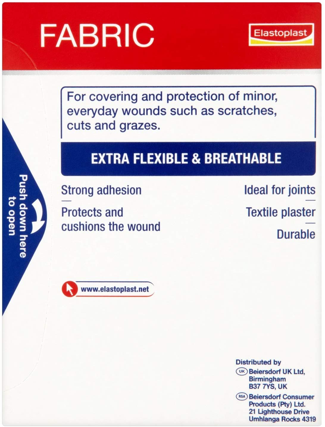 Elastoplast Extra Flexible Fabric Plaster Strips (10 x 10 Pieces), Extra Flexible Wound Care Fabric Plasters - Image 2
