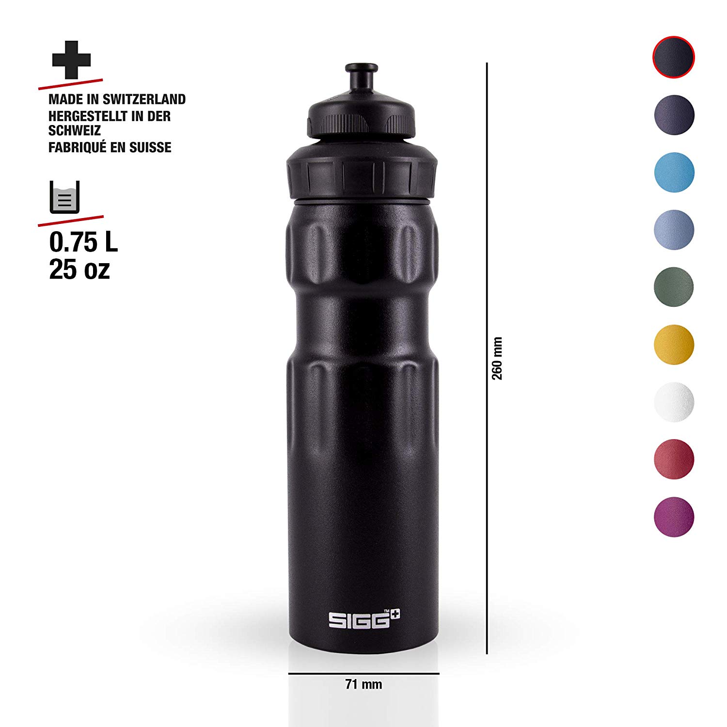 Sigg WMB Sports Touch Water Bottle (0.75 L), Pollutant-Free and Leak-Proof Metal Bottle, Lightweight Aluminium Bottle for Sports - Image 4