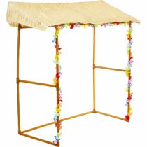 amscan 241205 Hawaiian Party Customizable Tiki Hut Bar, Multicolor, 134.62 x 58.42 x 132.08 cm