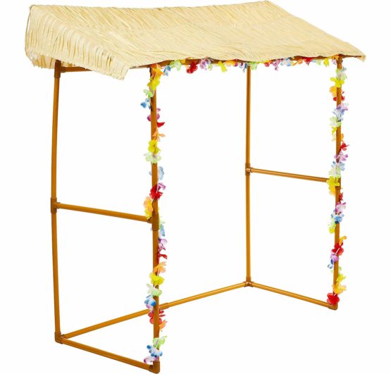amscan 241205 Hawaiian Party Customizable Tiki Hut Bar, Multicolor, 134.62 x 58.42 x 132.08 cm