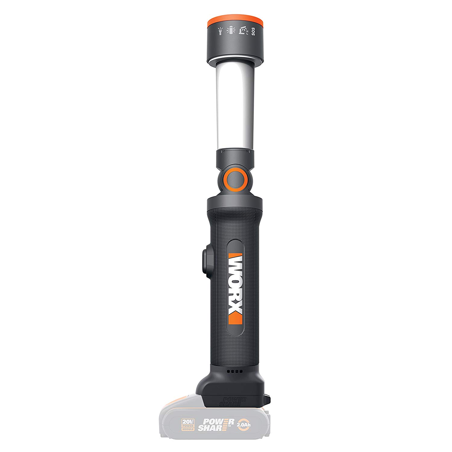 WORX WX027.9 4-in-1 LED 18V Cordless Light - (Tool only - Battery & Charger Sold Separately), Black - Image 4