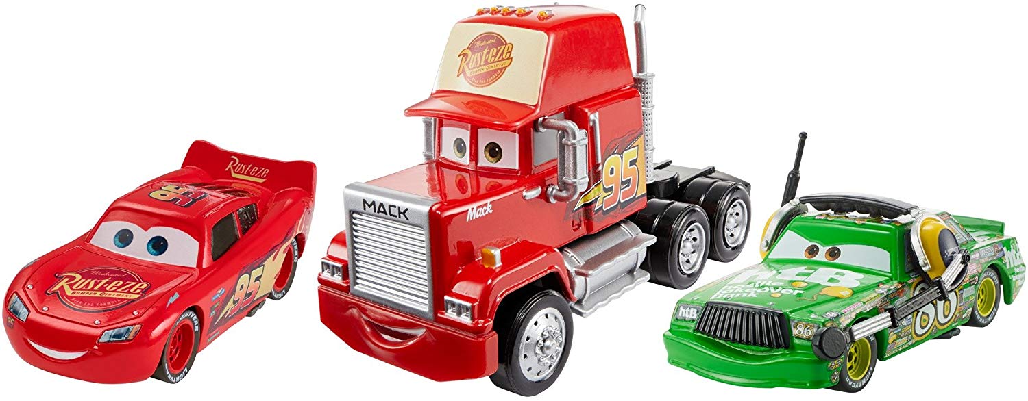 Disney Cars FBR77 Cars 3 Racing 3-Pack Vehicles, Mehrfarbig, Small