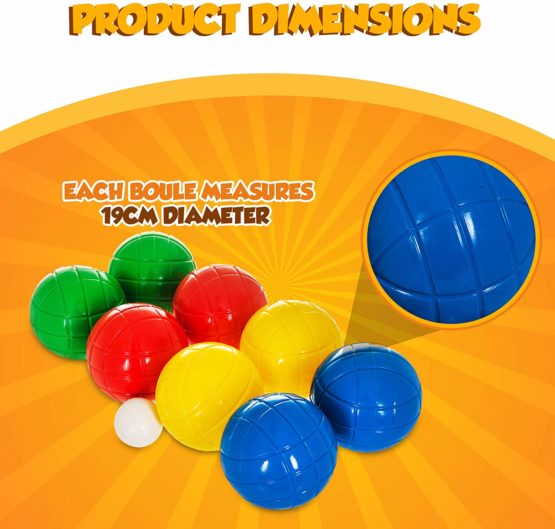 Hillington Colourful Plastic Boules Water Filled French Pétanque Bowls Fun Garden Game Set For All Ages and Skills - Image 4