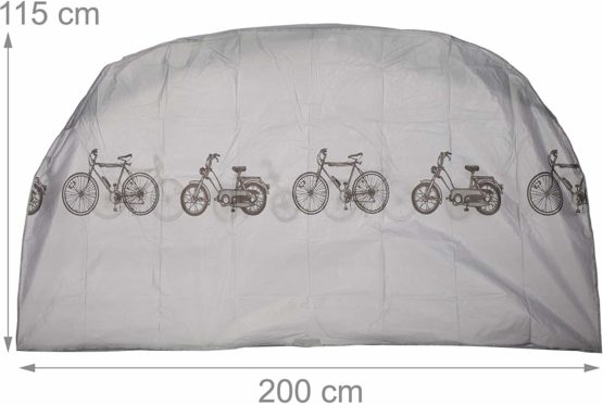 Relaxdays Polyethylene Bike Cover, Tear-Resistant, Sun Protection, 200 x 115 cm - Image 4