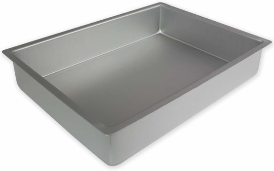 PME Oblong Cake Pan 7 x 11 x 3 Inches Deep, Aluminium, Silver, 7 x 11 - Image 2