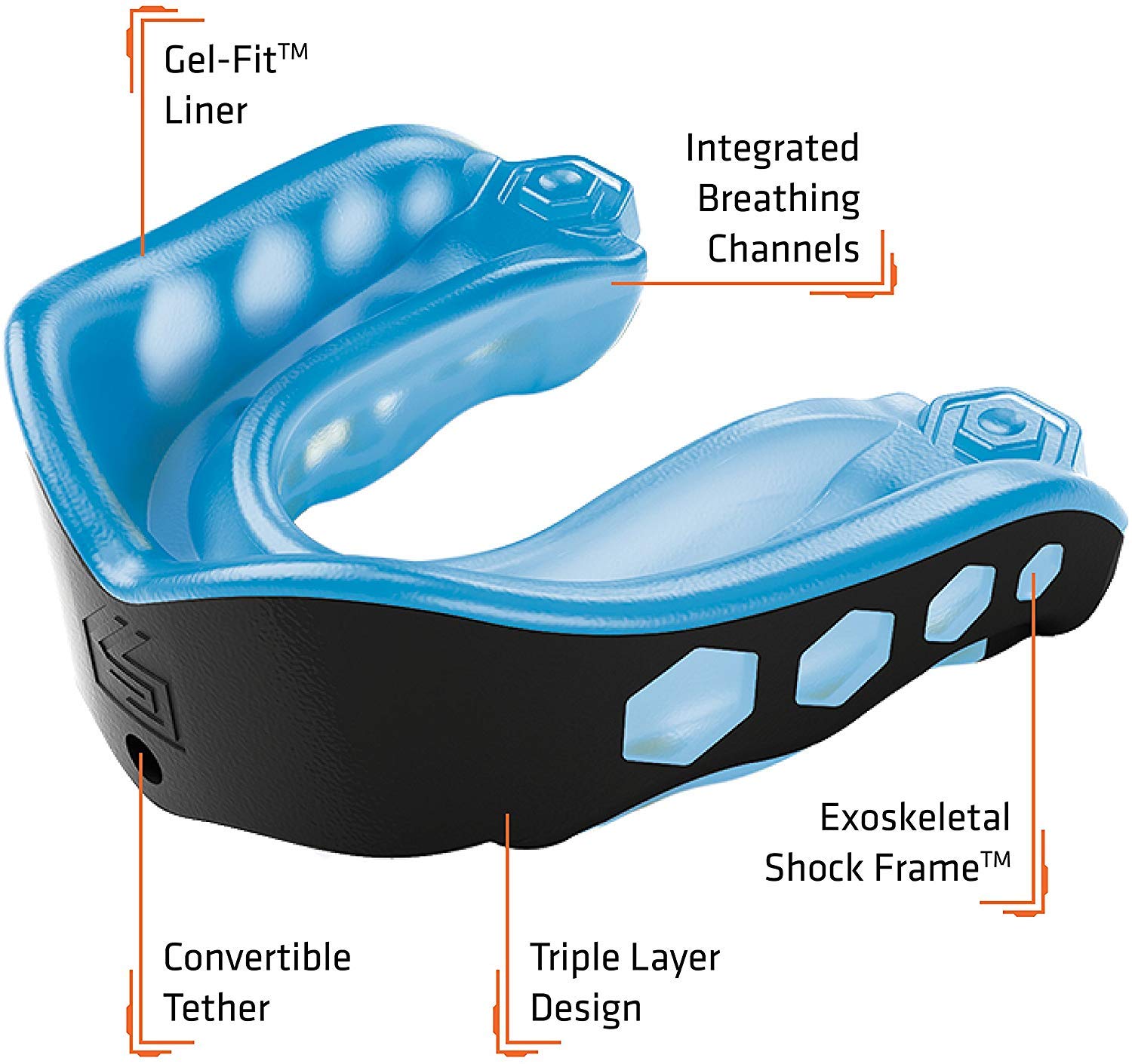 Shock Doctor Gel Max Mouthguard for Sports Protection - Comfortable Triple-Layer Design in Youth and Adult Sizes - Image 2
