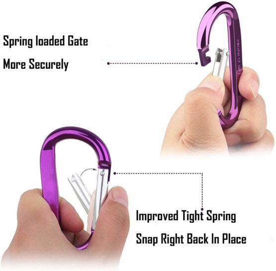 Lookka Carabiner clip, Durable D-Ring Keychain Clips camping accessories for Outdoor Home Rv, Camping, Fishing, Hiking, Traveling - Image 4