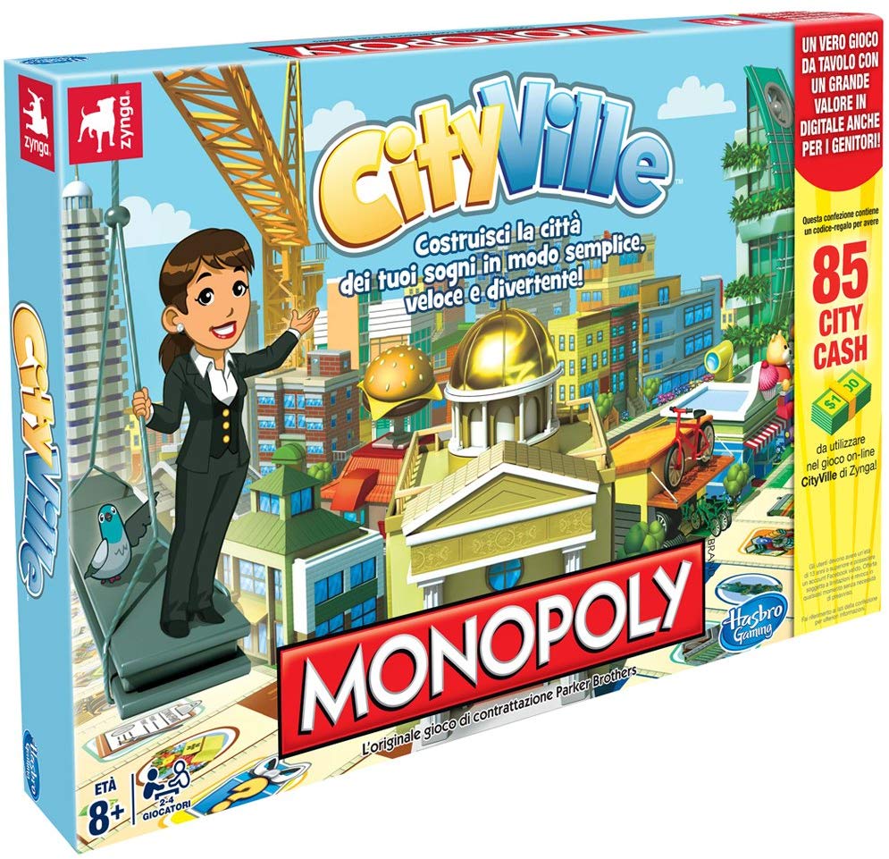 Hasbro Monopoly Cityville Board Game (in Italian) [Imported from Italy