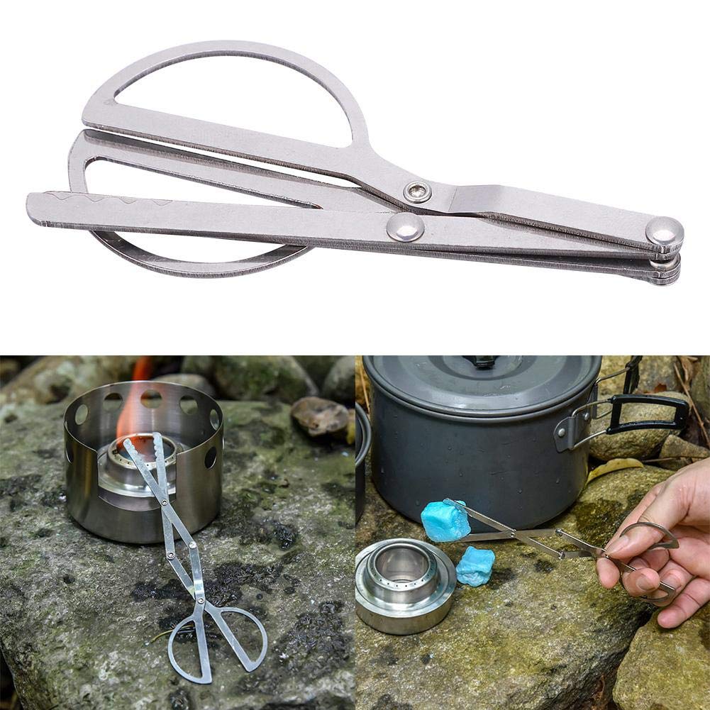 Zerone Outdoor Campfire Tongs, Metal Log Grabber Tool Camping Fireplace Tongs for Stove Grill Camping Kitchen - Image 3