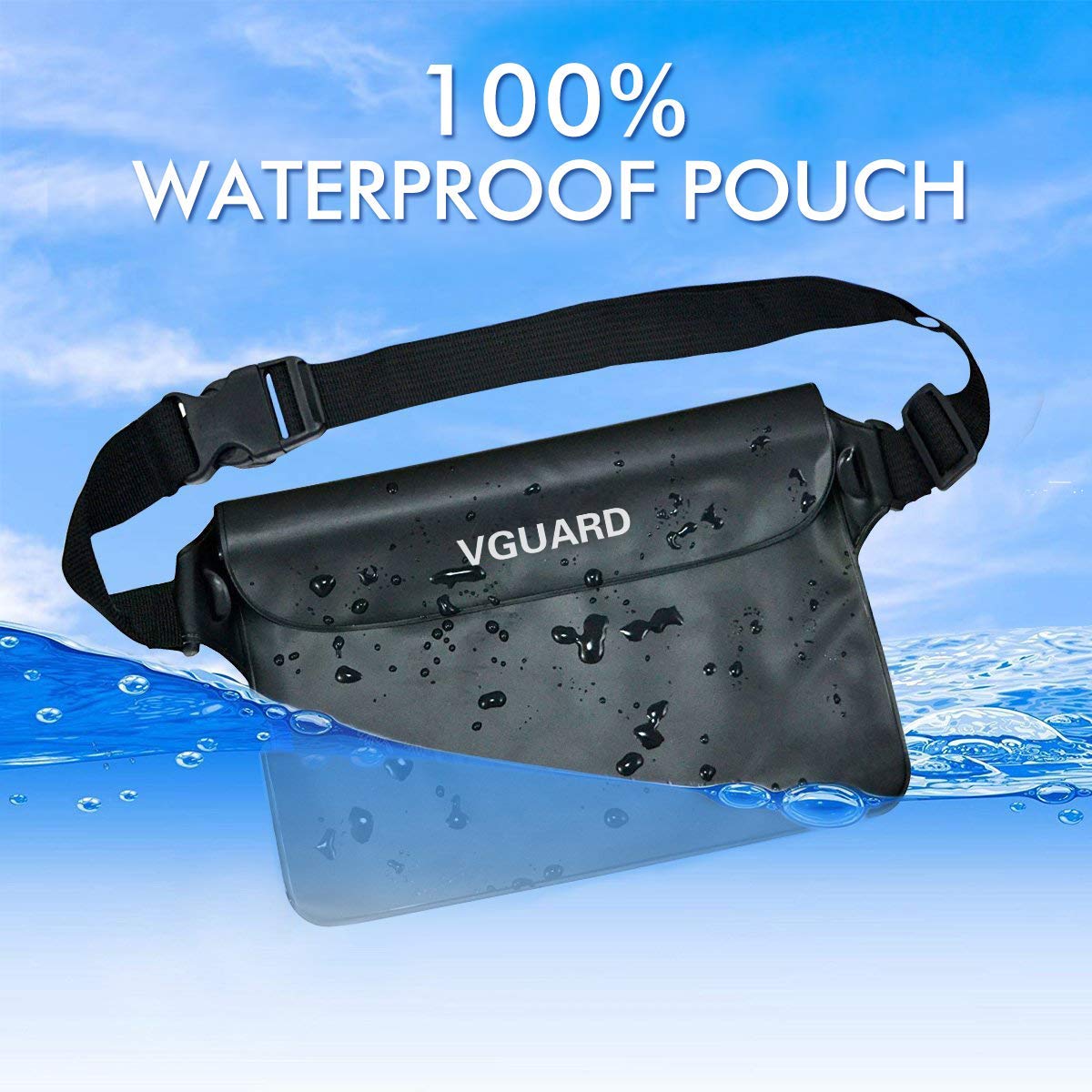 ivoler [2 Pack Waterproof Phone Case & Pouch Set, IPX8 Dry Bag with Waist Strap for Beach Swimming, Kayaking - Image 2