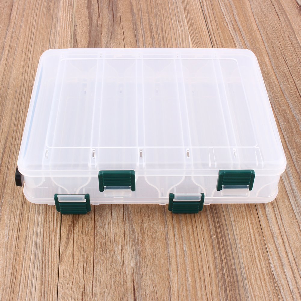 Waterproof Fishing Tackle Box, Double Layer Lure Storage Box with 12 Compartments - Image 2