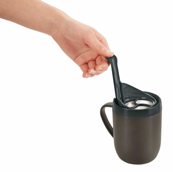 Zyliss E990001 Hot Mug Cafetiere | Plastic/Silicone | Grey | Coffee Travel Mug/Insulated Coffee Mug/Filter For Ground Coffee/Mug With Lid/Camping Mug | Dishwasher Safe | 5 Year Guarantee - Image 2