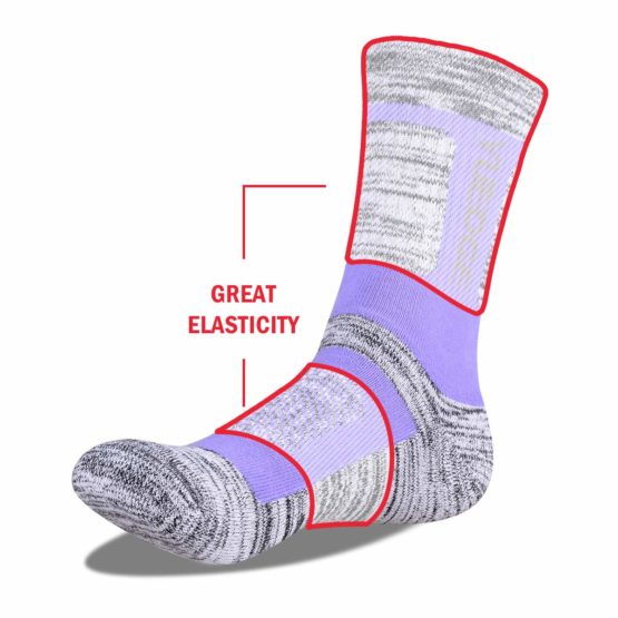 YUEDGE Women's 5 Pairs Wicking Breathable Cushion Anti Blister Casual Crew Socks Trekking Walking Athletic Socks Multi Performance 3.5-7.5 - Image 4