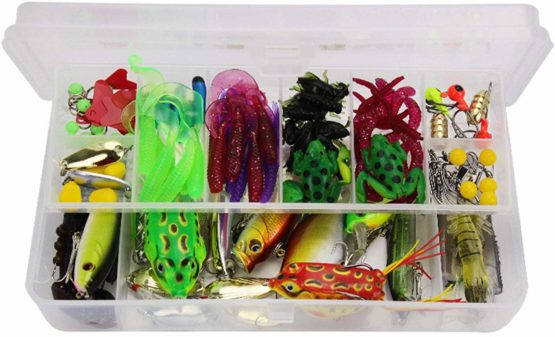 CHSEEO Fishing Lure Kits 141pcs Fishing Lure Set Fishing Baits Kit With Fishing Tackle Box Including Spoons Swimbaits Crankbaits Spinnerbaits Artificial Lures for Freshwater Saltwater Fishing #3 - Image 4