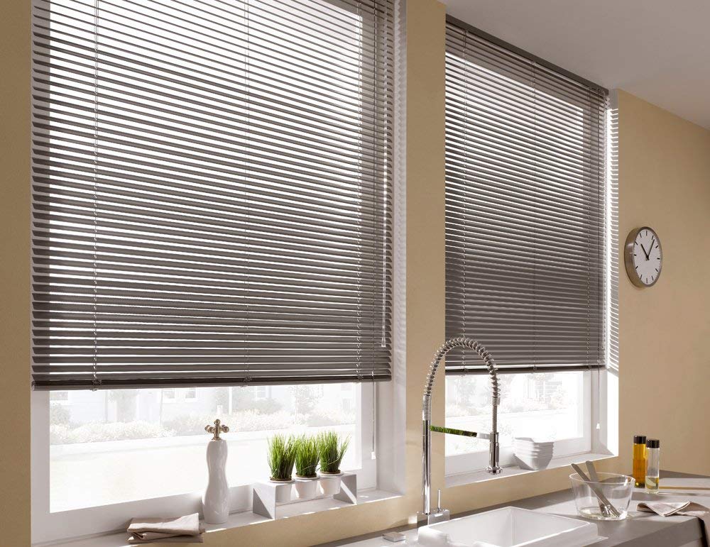 Gardinia Aluminium Venetian Blind, Mocca, 120 x 175 cm, 120W x 175H cm - Image 2