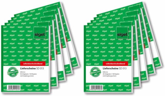 Sigel Forms – De Delivery Note (2fach Pack of 10