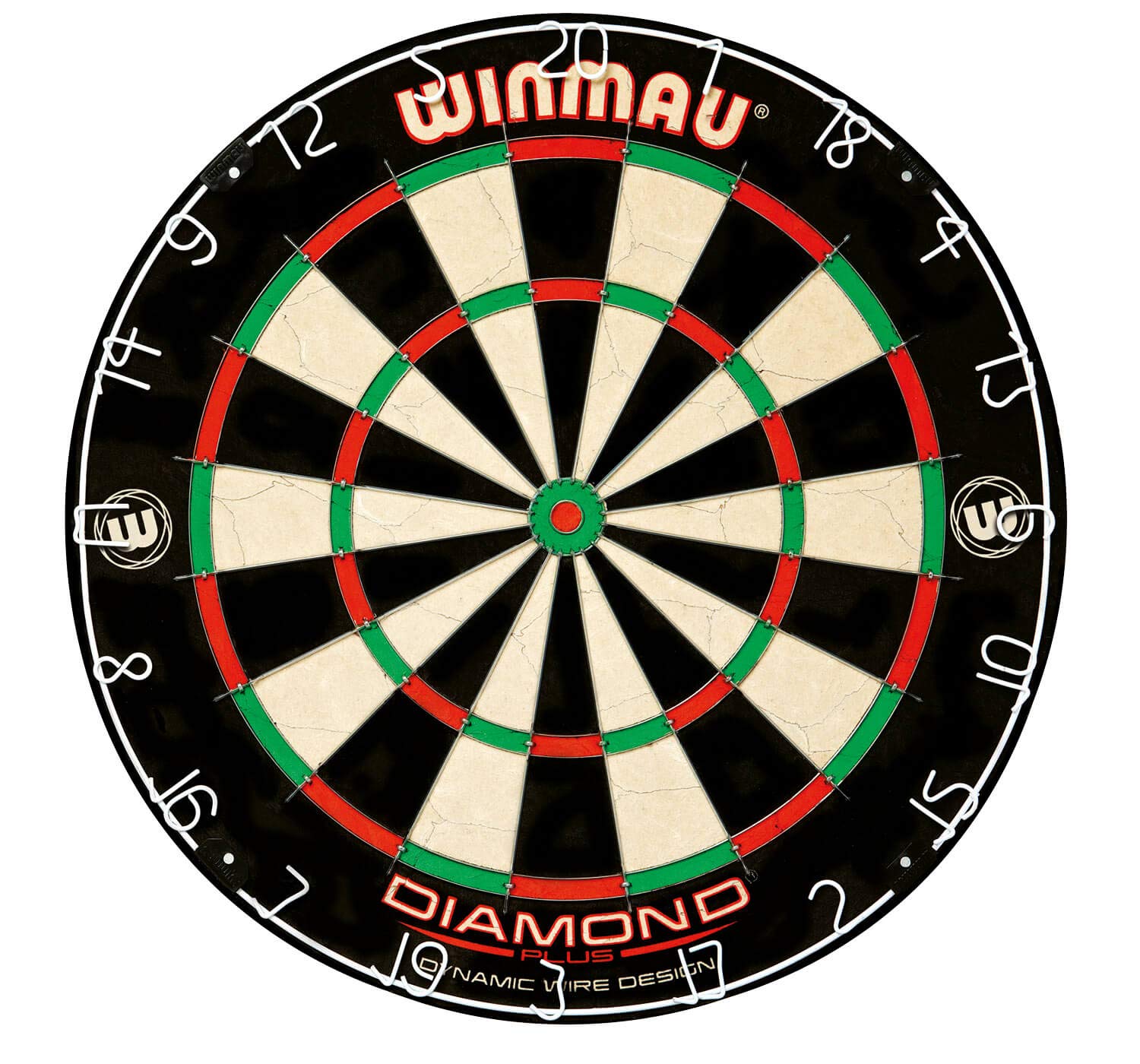 WINMAU Diamond Bristle Dartboard one colour 3011, Multi-coloured