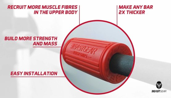 Beast Grips by Beast Gear - Thick Grips / Fat Bar Adapter For Massive Arm and Muscle Building Gains - Image 4