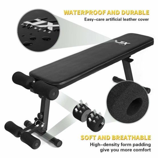 JX FITNESS Adjustable Weight Bench Home Gym Weight Lifting & Sit Up