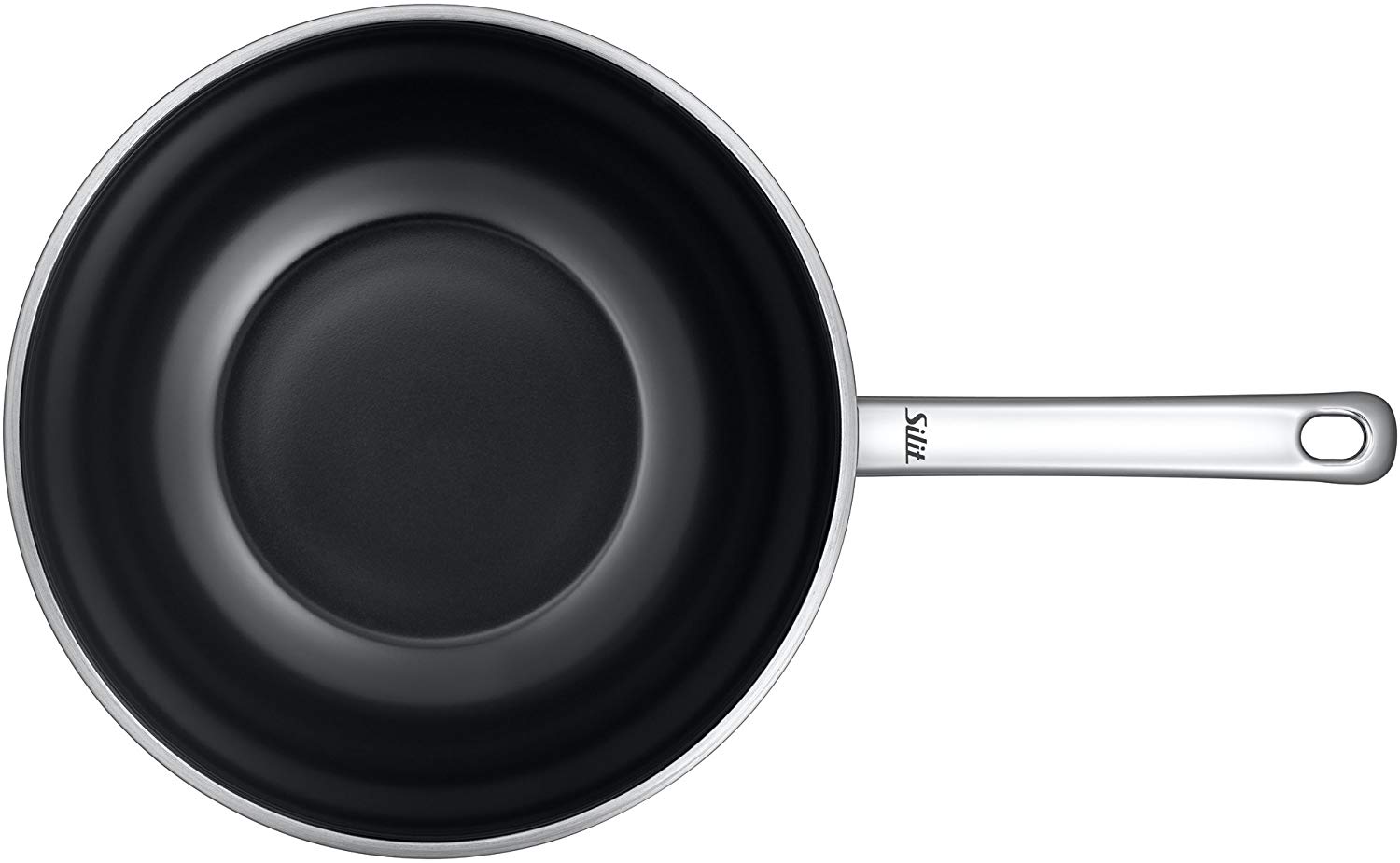Silit Wuhan 0081.6033.01 Wok 28 cm Non-Stick Frying pan, Silver/Black, 48 x 48 x 28 cm - Image 3