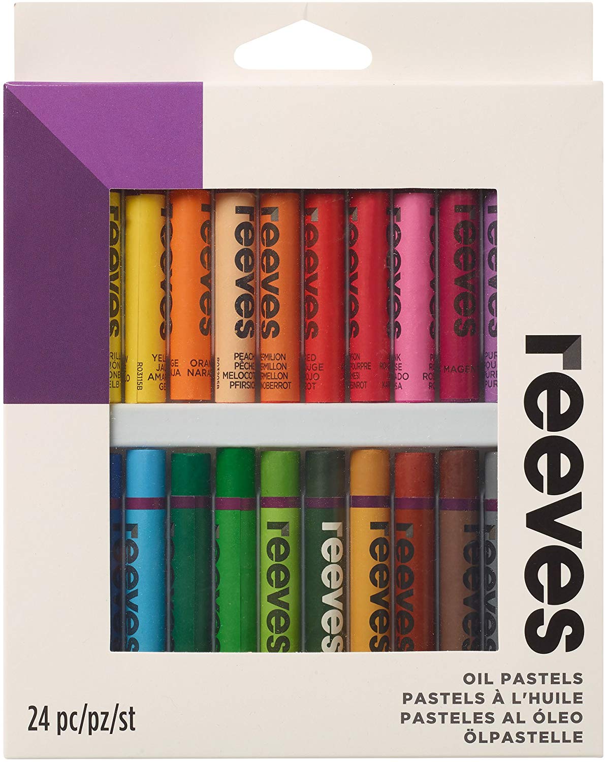 Reeves Oil Pastels, Highly Pigmented Pastel Colours, Painting Sticks, Oil-Based Crayons, Art Supplies for Adults Kids