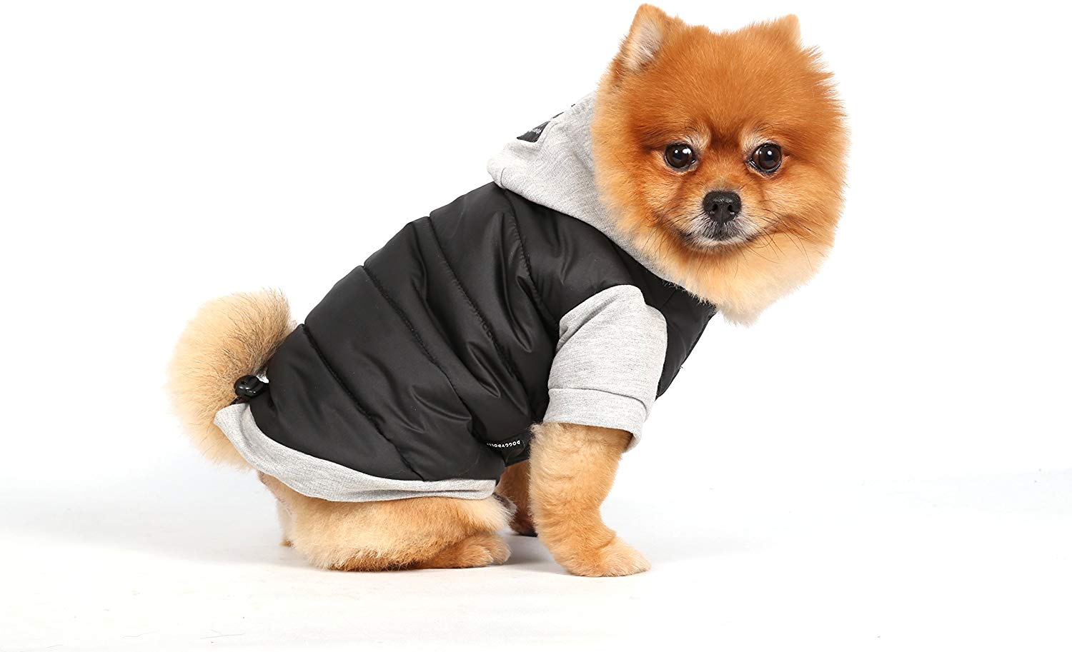 DOGGYDOLLY Winter Dog Jacket/Dog coat with Hood, 2X-Large, Black-Grey, XXL - Image 4