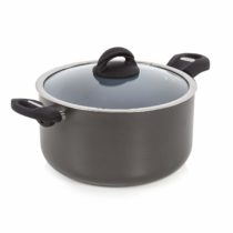 Tower T80304 Cerasure Induction Casserole Dish With Lid, Non Stick Ceramic Coating, Stay Cool Handles, Aluminium, 5.2 Litre Capacity, 24 cm , Grey