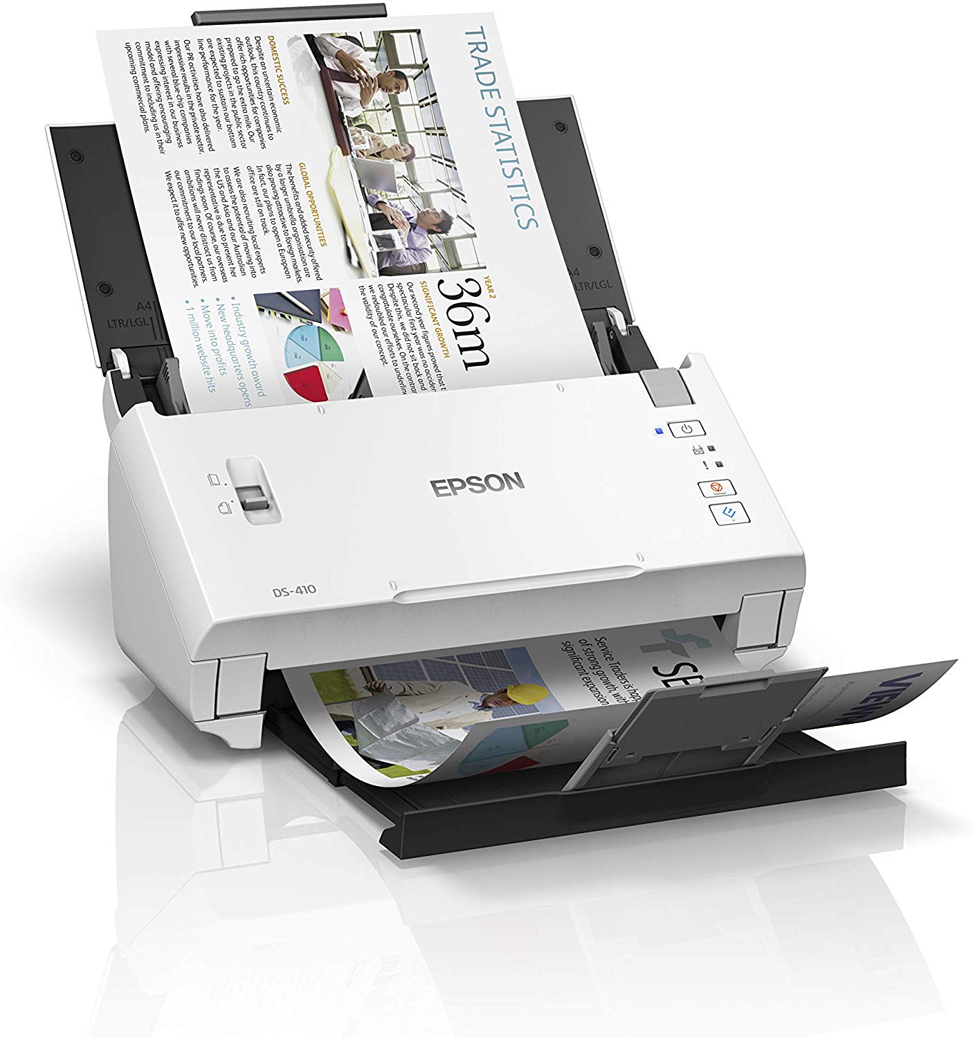 Epson Workforce DS-410 Desktop Sheetfed Business Scanner - 26PPM - USB