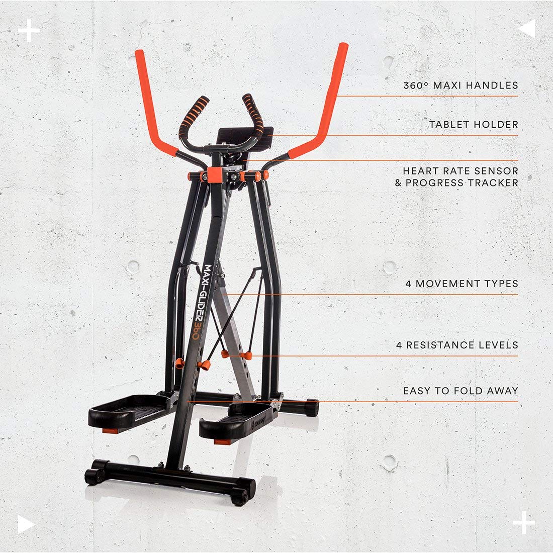 New Image Maxi-Glider 360-10-in-1 Cross Trainer, Foldable Indoor Exercise Equipment, Great For Home Cardio Workouts - Image 3