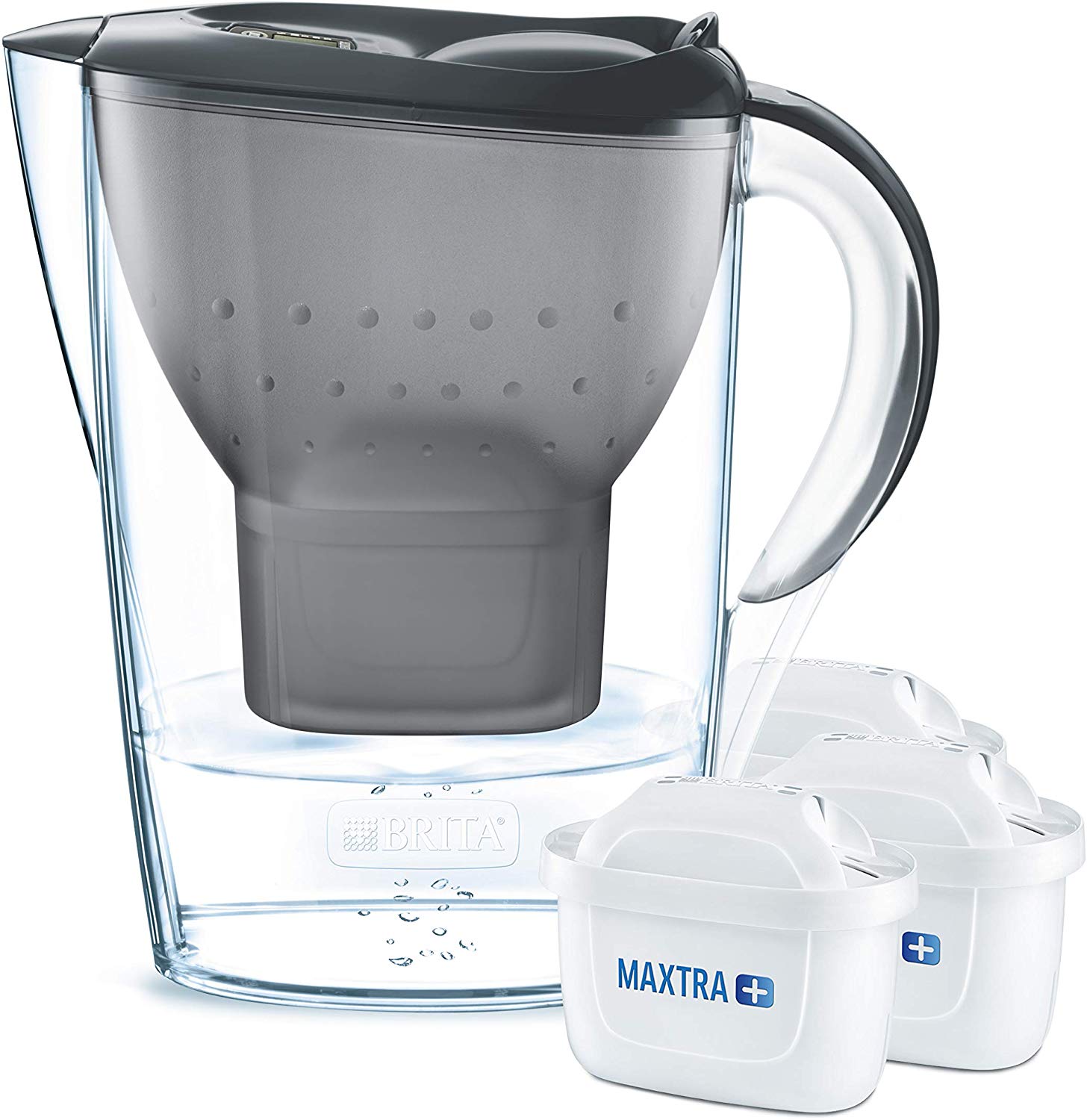 BRITA Marella XL Water Filter Jug Bottle Maxtra With Replacement Water  Filter Cartridges Reduce Chlorine