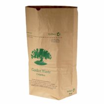 75 Litre x 10 Paper Garden Waste Sacks - Compostable & Biodegradable Liners - EcoSack 75L Bags with Composting Guide
