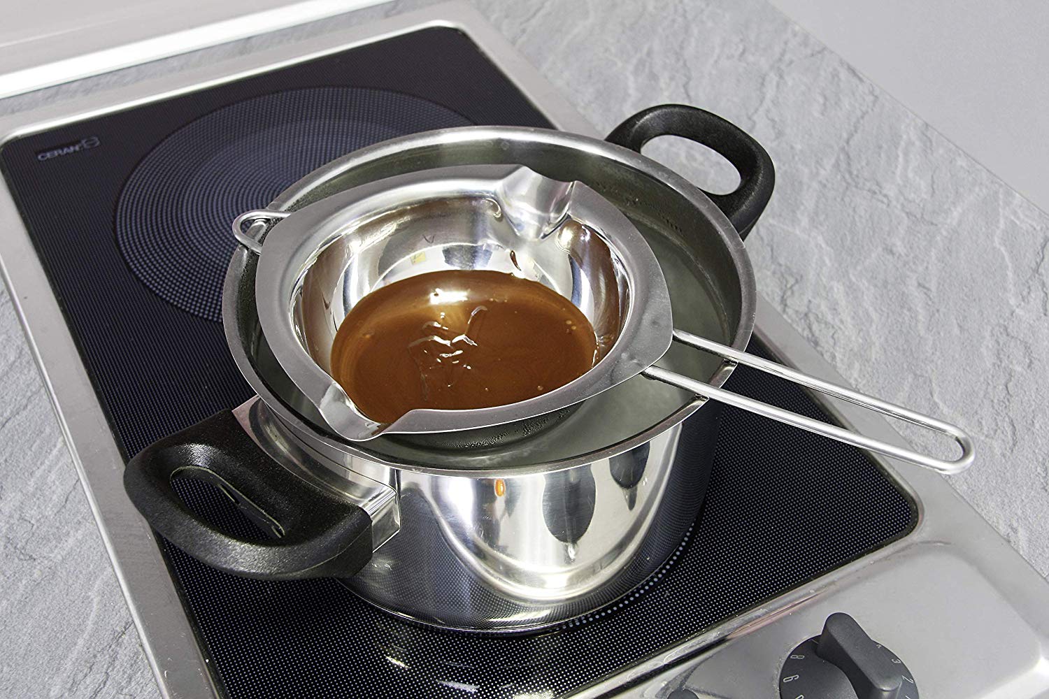 Fackelmann Bakeware Chocolate Melting Pot, Silver - Image 3