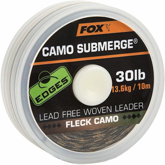 Hull Angling Centre Fox Edges Submerge Lead Free Leader 30lb(Fleck Camo) 10m CAC703