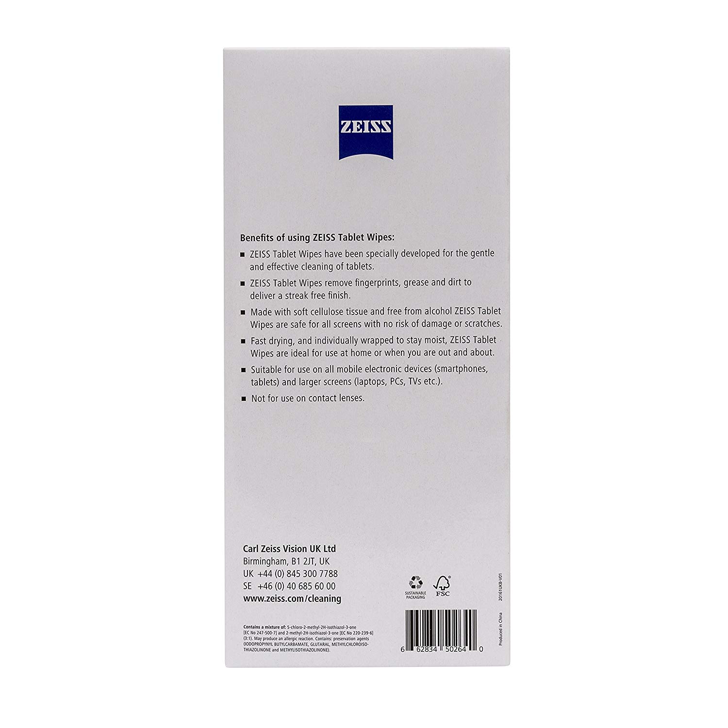 ZEISS Tablet Wipes, Electronic Screen Cleaner for Digital Device Displays Safe for Cleaning iPads Laptops, Smartphones - Image 3