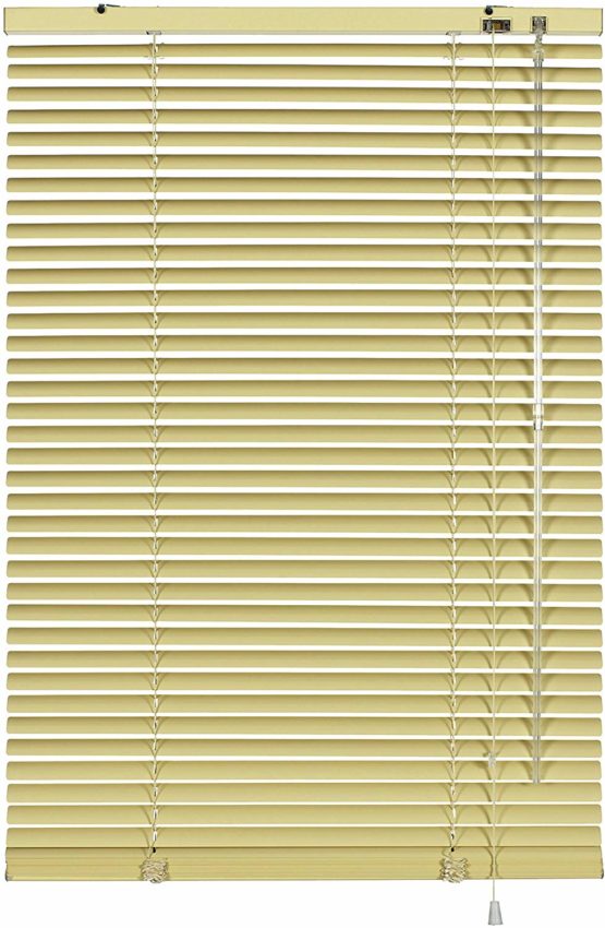 GARDINIA Aluminium Venetian Blinds, Visibility, Light and Glare Protection, Wall and Ceiling Mounting, Mounting Kit Included, Aluminium Venetian Blinds, Beige, 40 x 175 cm (WxH)