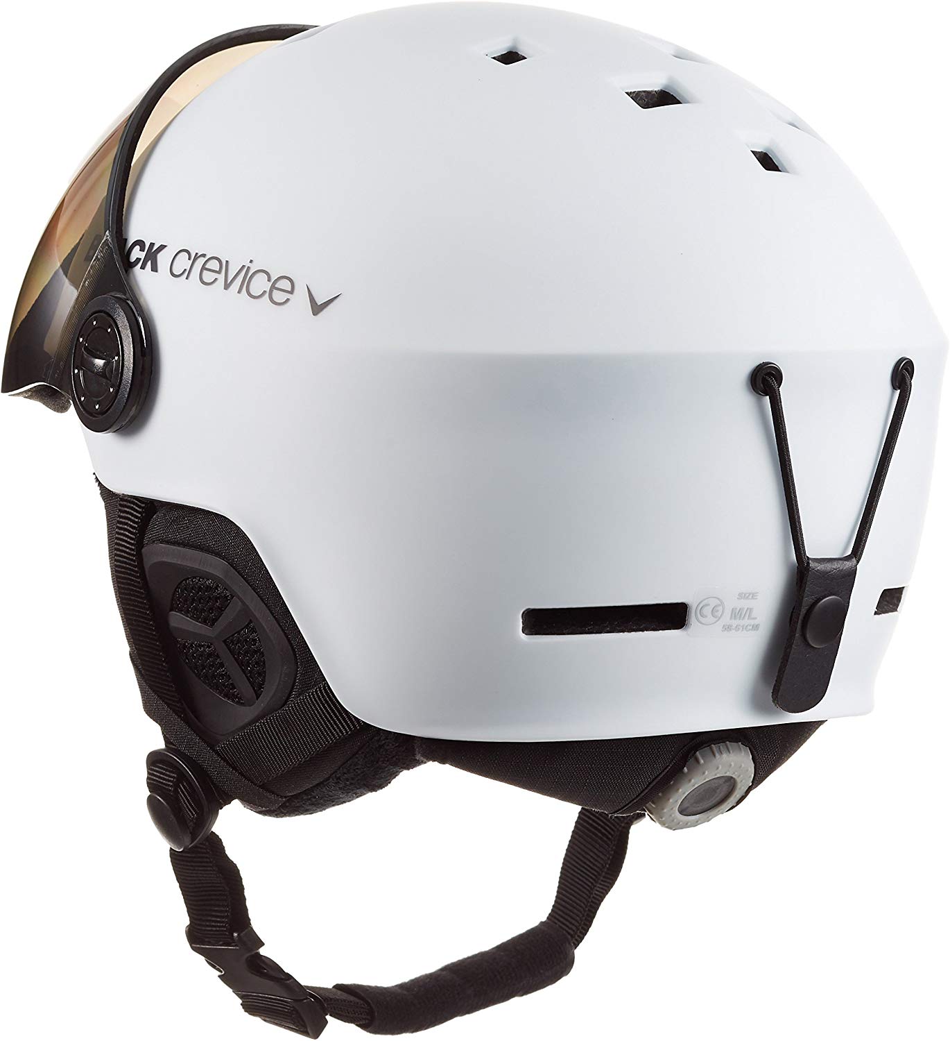 crevice, Schubert, 51 cm, BCR143921 WB Sprocket Ski Helmet Black Size 0, White, 51-53 cm - Image 2