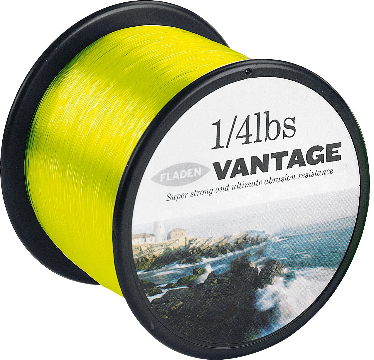 FLADEN VANTAGE PRO Bulk 1/4lb Spools of Extra Strong Monofilament Sea Fishing Line (YELLOW FLUORO), available in 15, 20