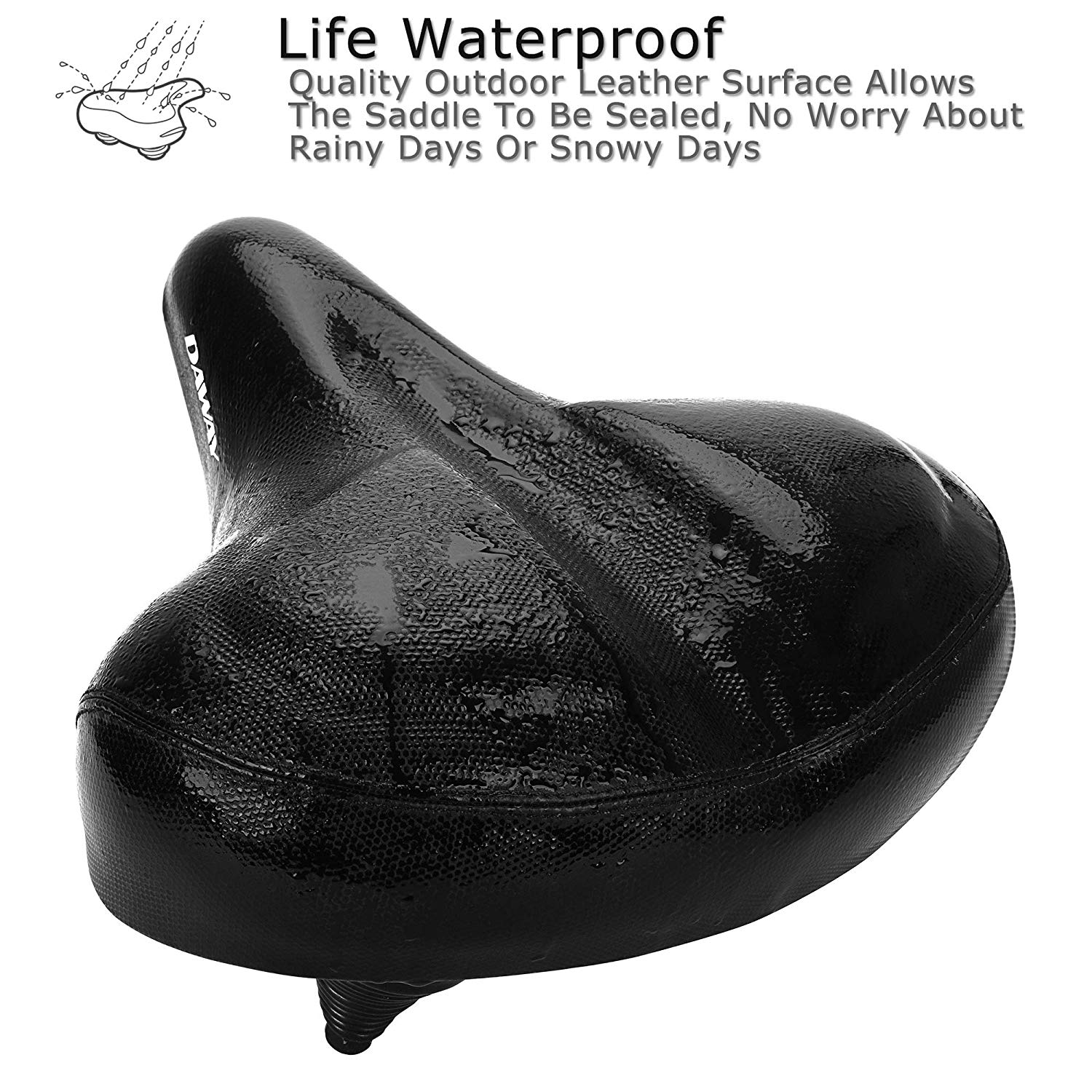 DAWAY Oversized Comfort Bike Seat C40 Most Comfortable Extra Wide