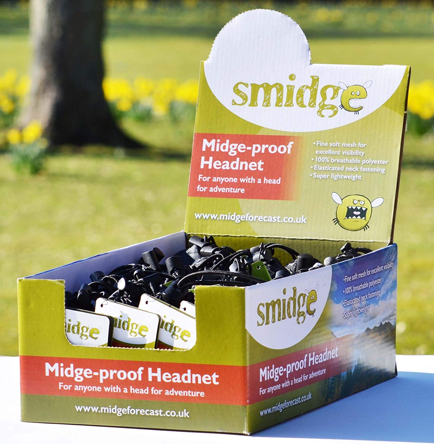 Smidge Midge and Mosquito-Proof Super Lightweight Head Net - Green, One Size - Image 3