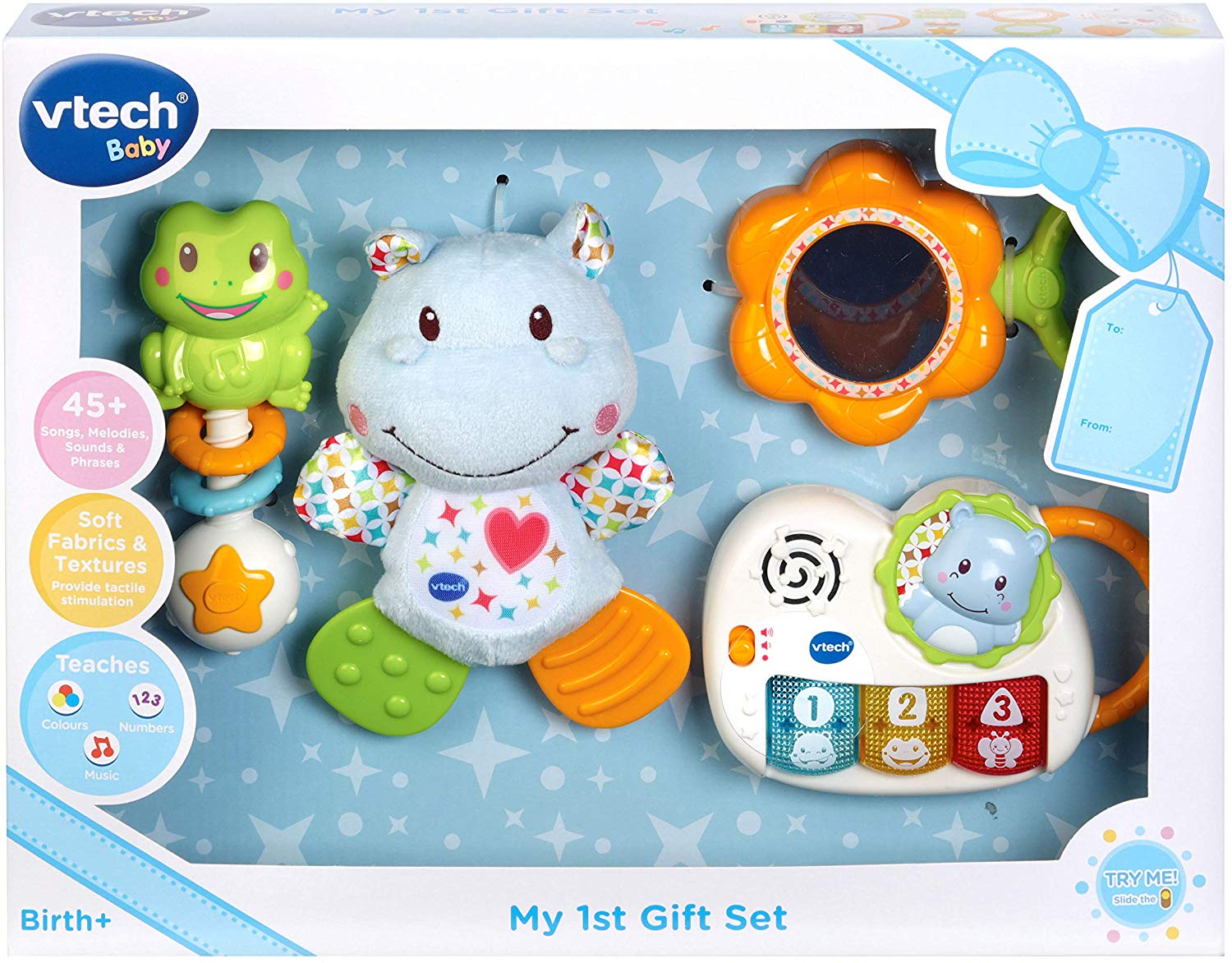 VTech My 1st Gift Set Newborn Necessities Blue, Box size: 40 x 30.5 x 7.8cm
