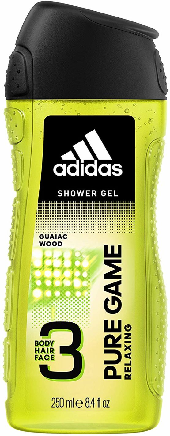 Adidas Sport Sensation Pure Game 3in1 Body, Hair and Face Shower Gel for Men, 250ml