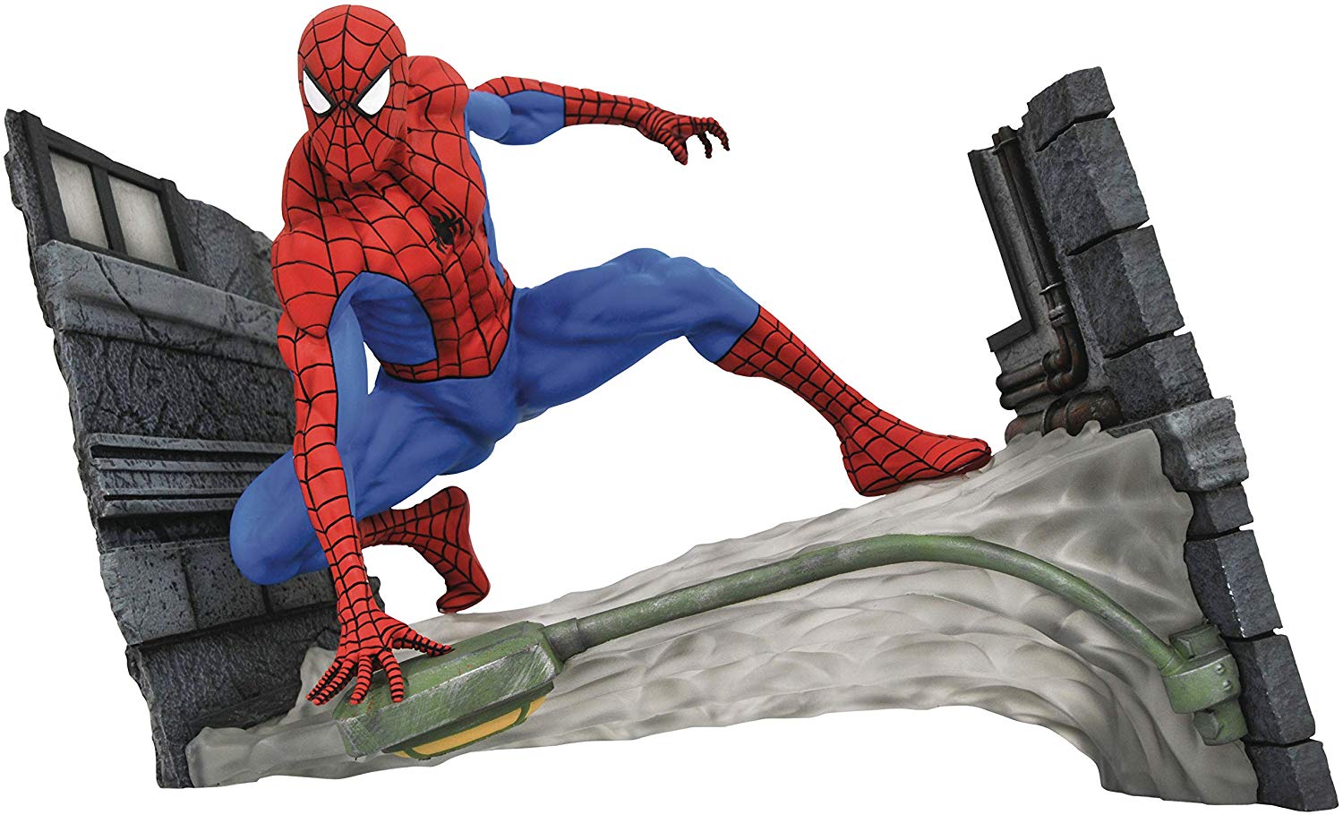 Marvel Comics Spider-Man Comic Webbing PVC Diorama, Multicolor