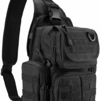 G4Free Outdoor Tactical Sling Backpack Military Sport Daypack Assault Small Shoulder Crossbody Rucksack Chest Pack for Walking Bike Cycling Camping Hiking Trekking